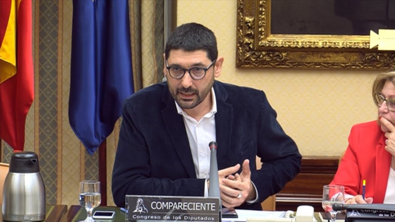 Ignacio Calderon Almendros durante la comparecencia en la comisión